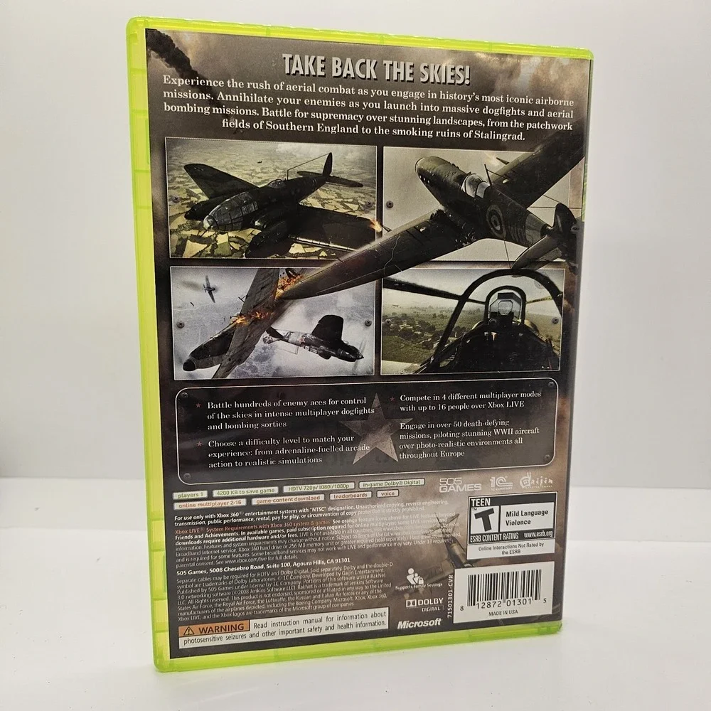 IL-2 Sturmovik Birds of Prey Xbox 360 Complete‎ WWII Flight Combat Game